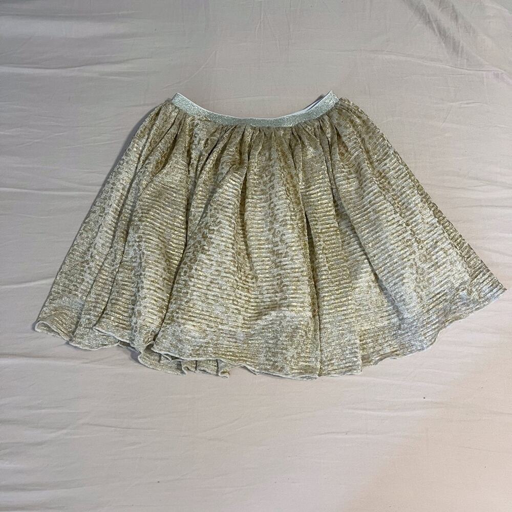Peek Gold Metallic Skirt Size Medium (8)